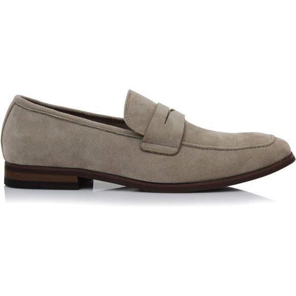 〽️Men\'s Beige Ferro Aldo Collection Slip On Penny Driving Moccasins Loafer main image 5